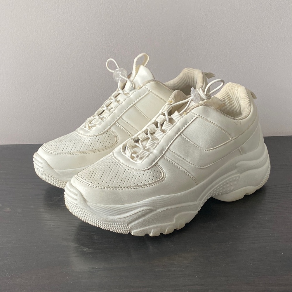 PLT white chunky sneakers